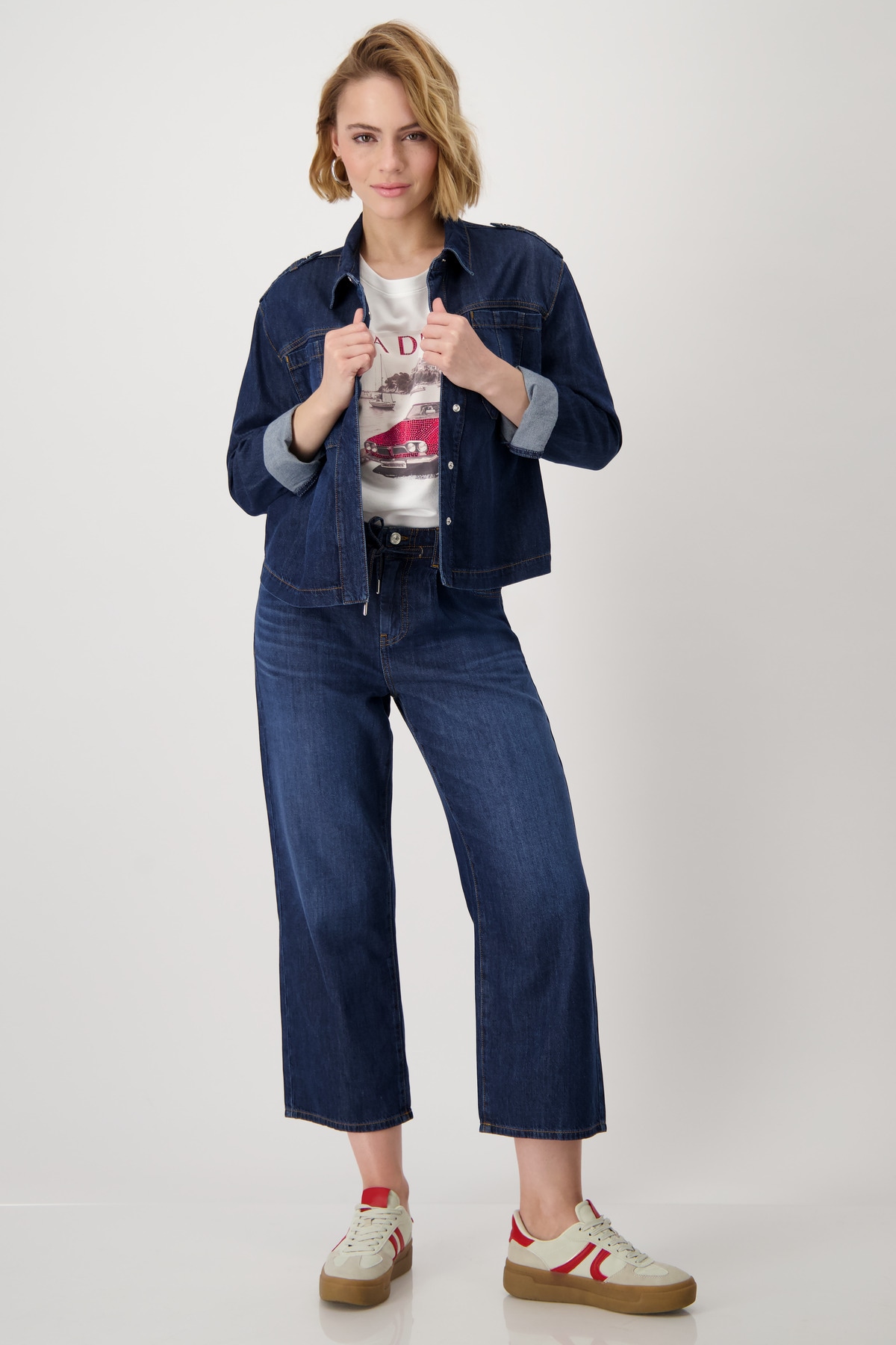 Monari Jeansblazer , mit aufgesetzten Taschen