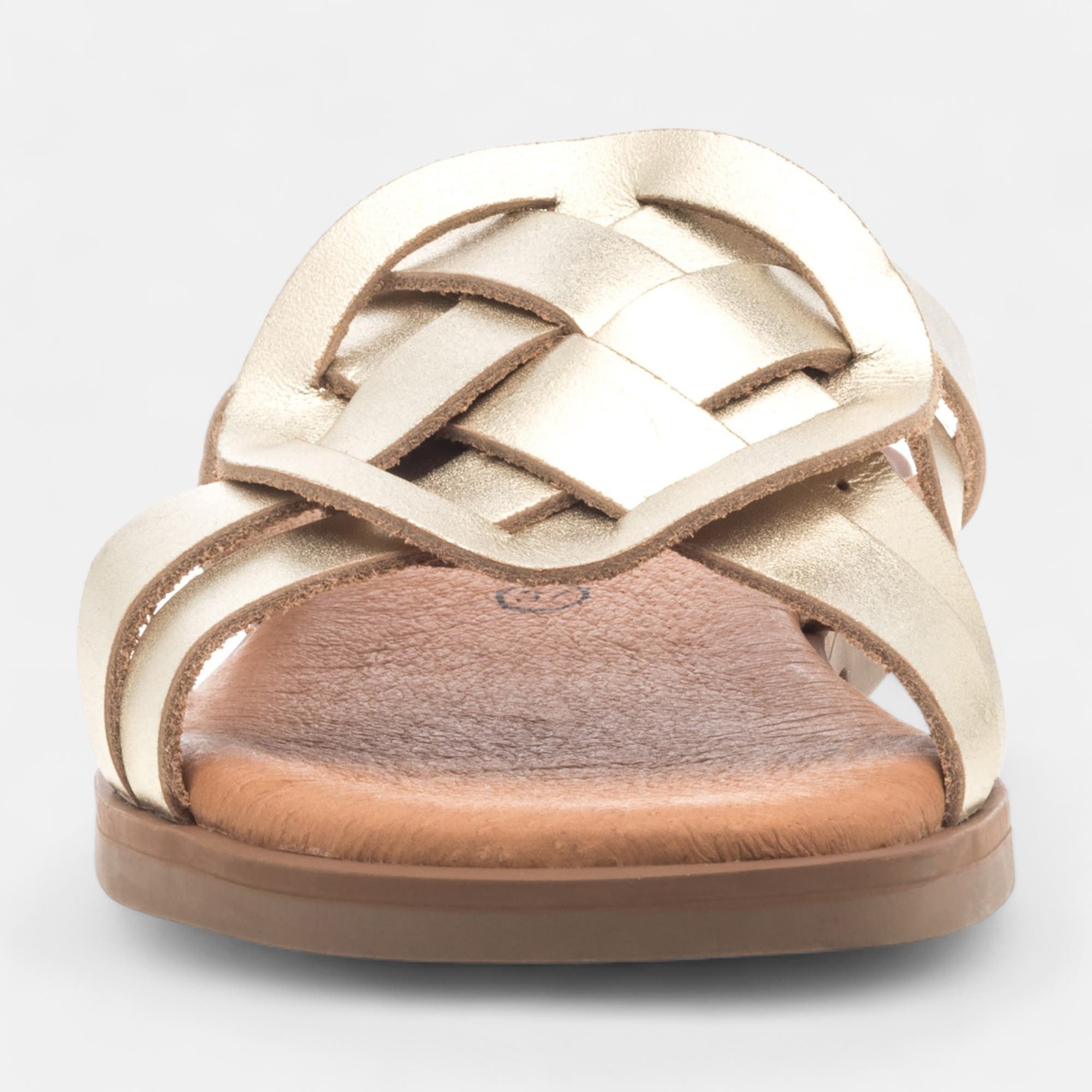 Mules Femme en cuir or