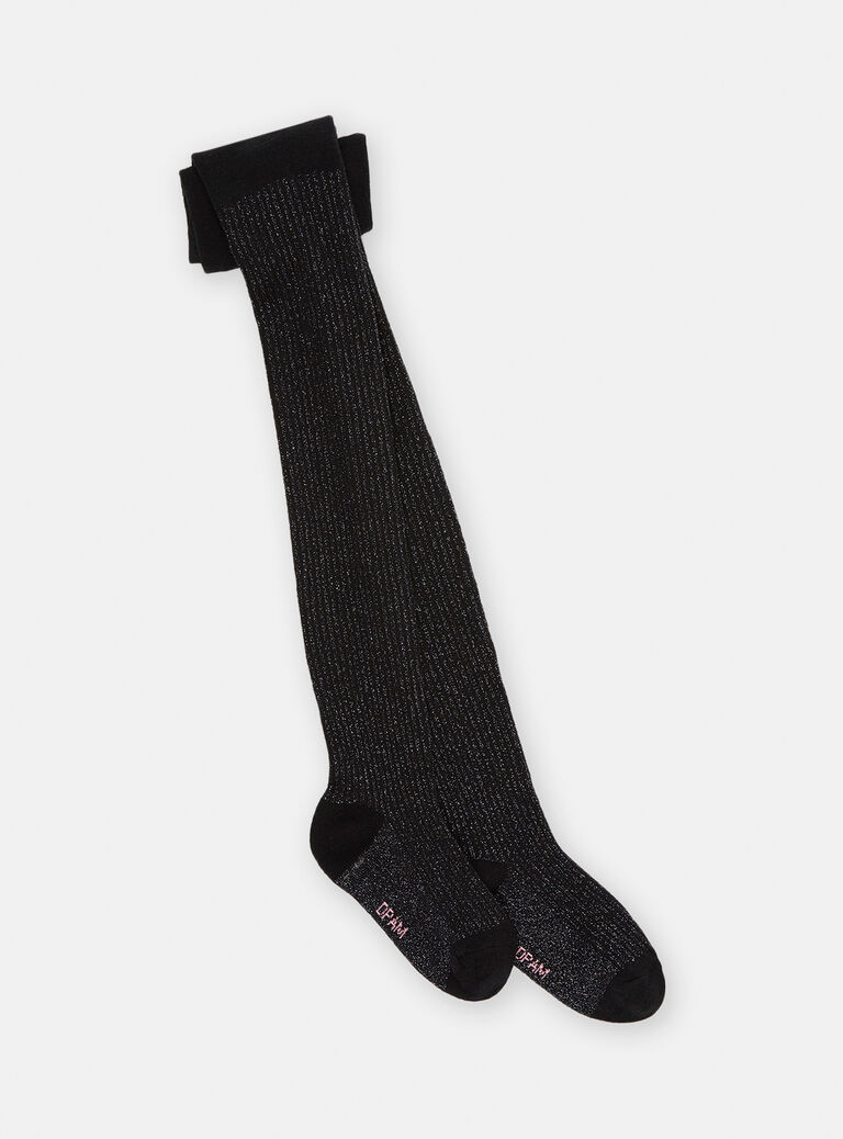 Collants noirs en lurex fille