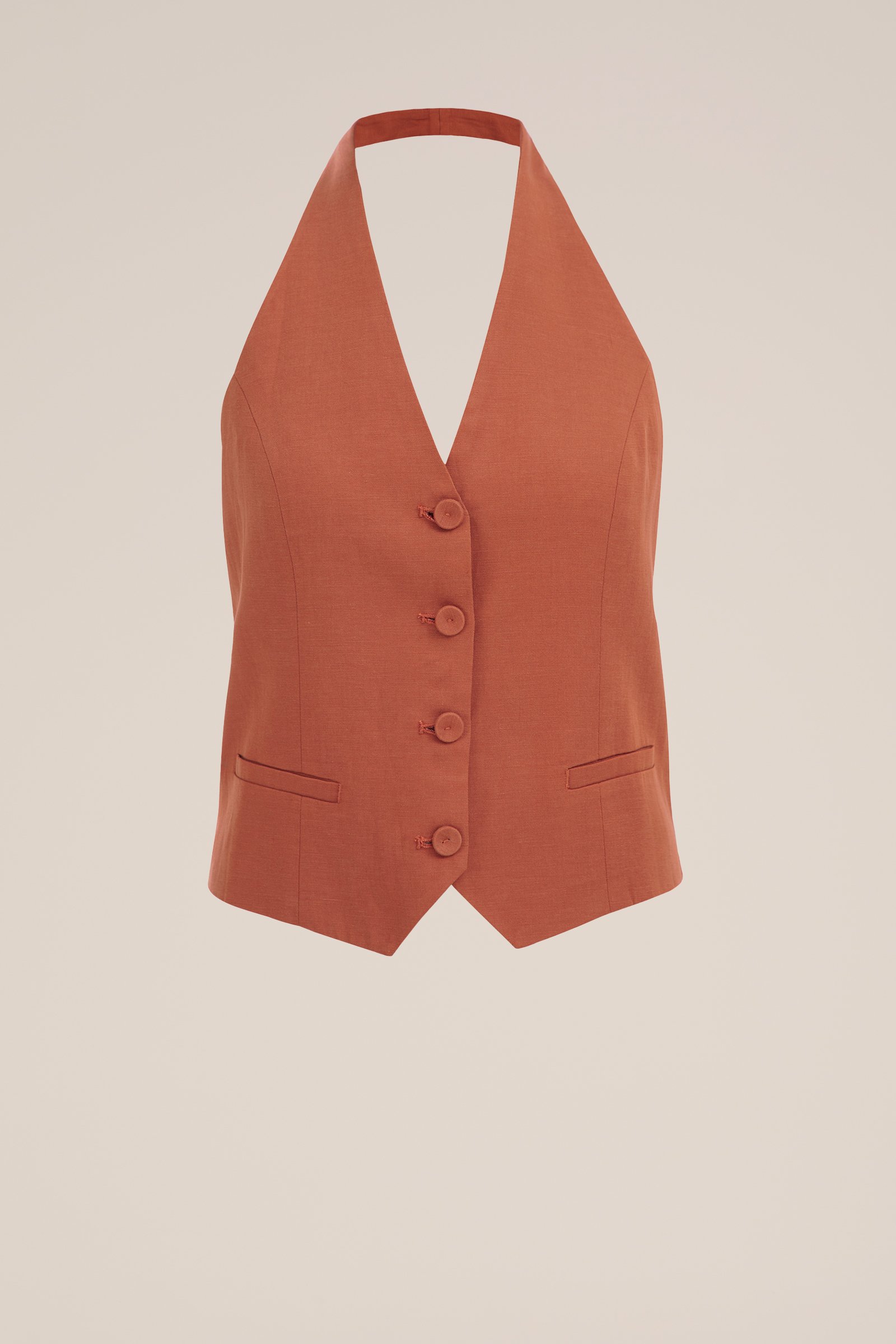 gilet WE Studio Roestbruin