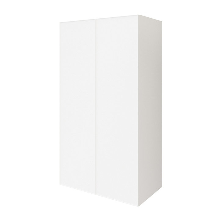 Armoire penderie portes battantes blanches 5 étagères GoodHome Atomia H. 187,5 x L. 100 x P. 60 cm