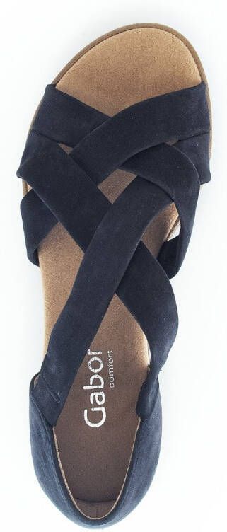 GABOR Sandalen met Hak Dames 782 Maat: 40 5 Materiaal: Suède Kleur: Donkerblauw