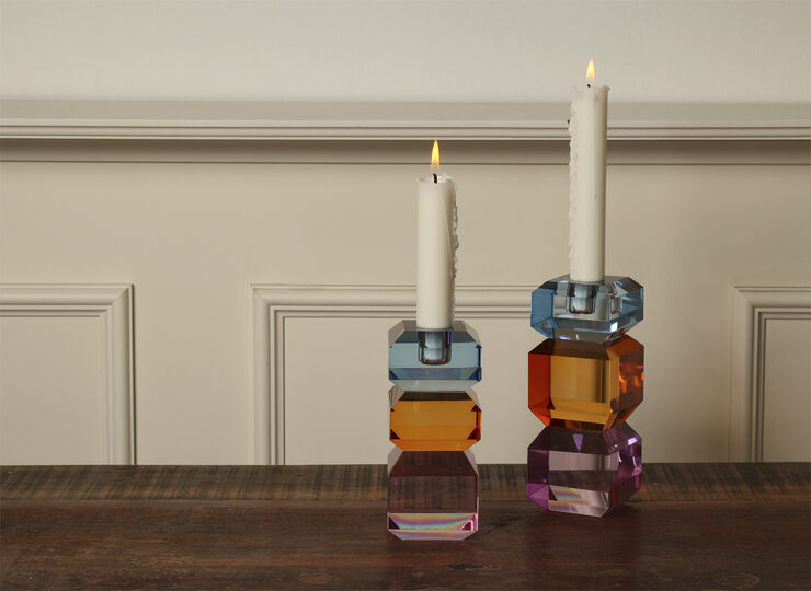 AU Maison Krystal stage, violet/rav/kobolt, 15x6x6 cm