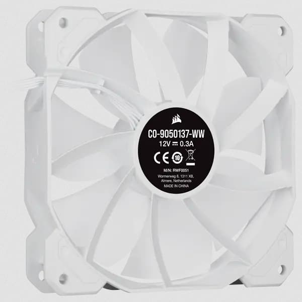 Corsair SP120 RGB ELITE Computerkabinet Ventilator 12 cm Hvid 3 stk