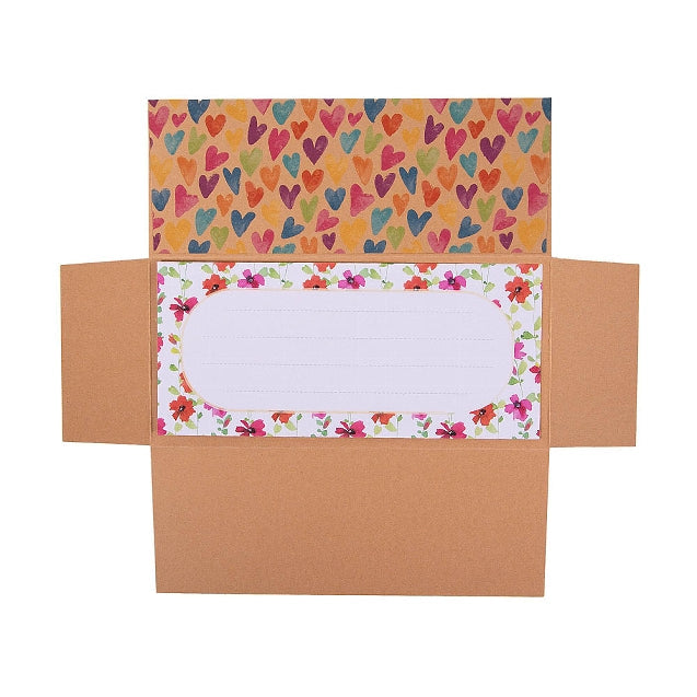 Voucher Com Envelope - Corações Cores