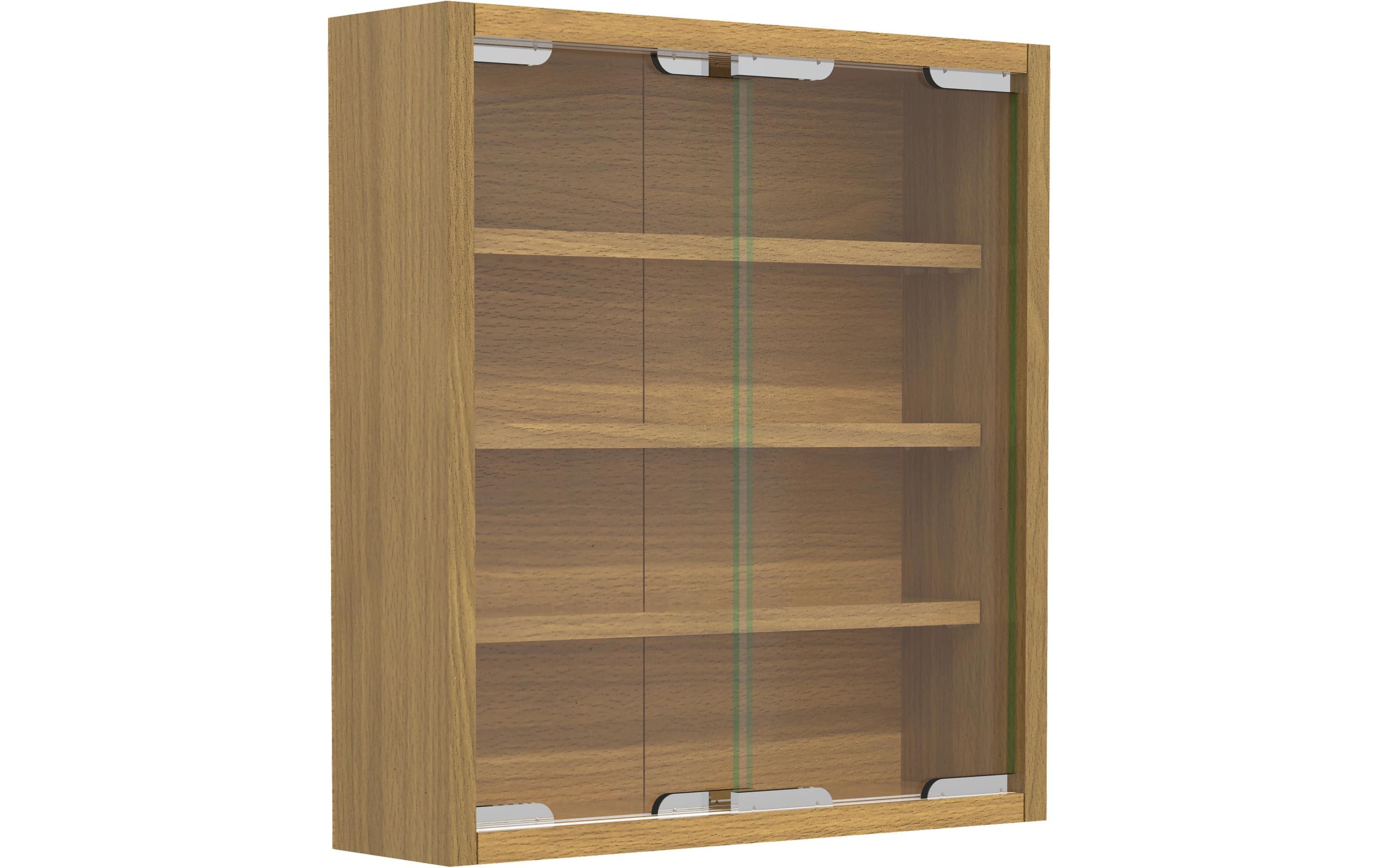 Vitrine Agisa S 37 x 40 cm, BucheHängevitrine für die Wandmontage