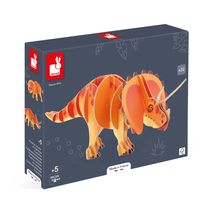 Janod Puzzle en volume Le Triceratops - 32 pièces