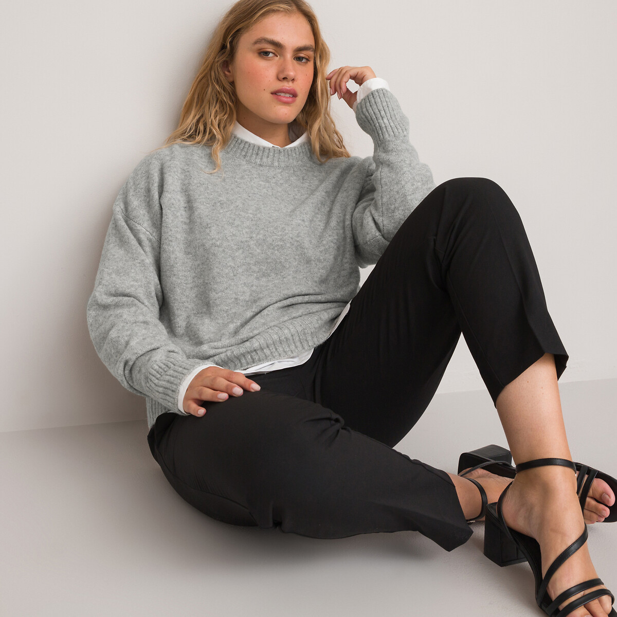COLEÇÕES LA REDOUTE<br>Suéter de gola redonda