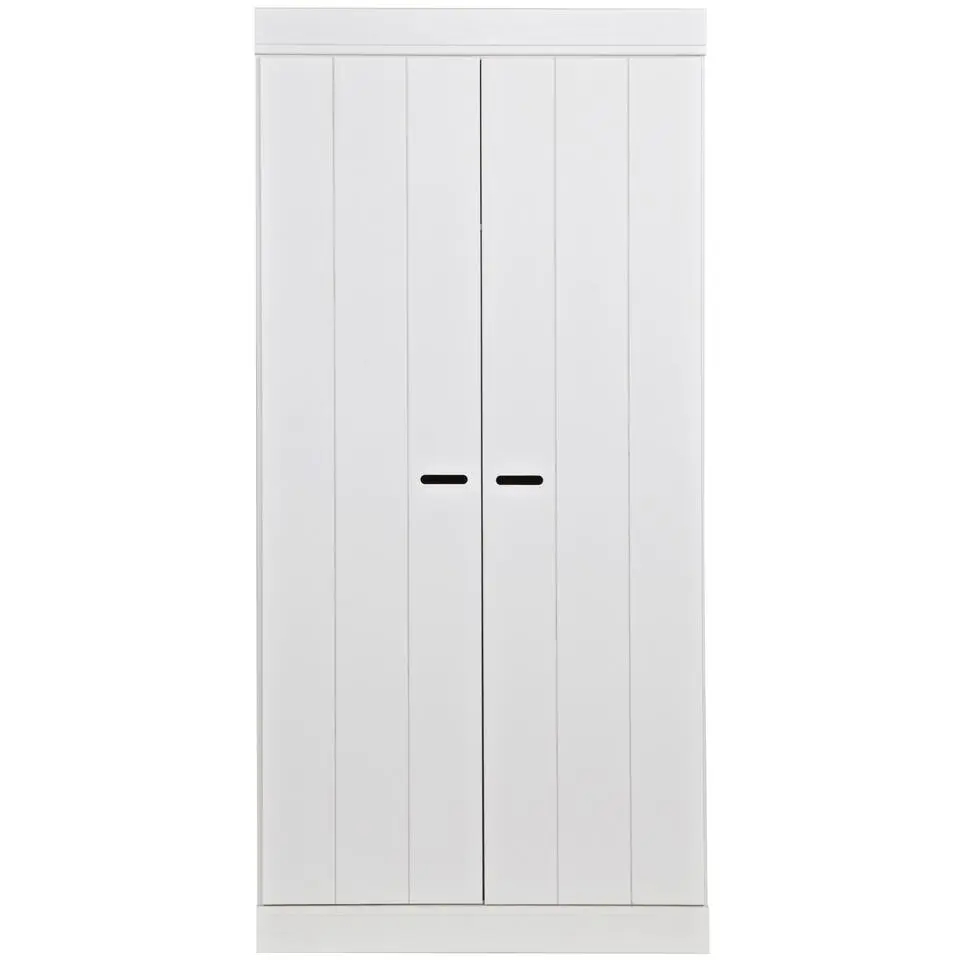 WOOOD Connect Kledingkast 2-Deurs - Grenen - Wit - 195x94x53