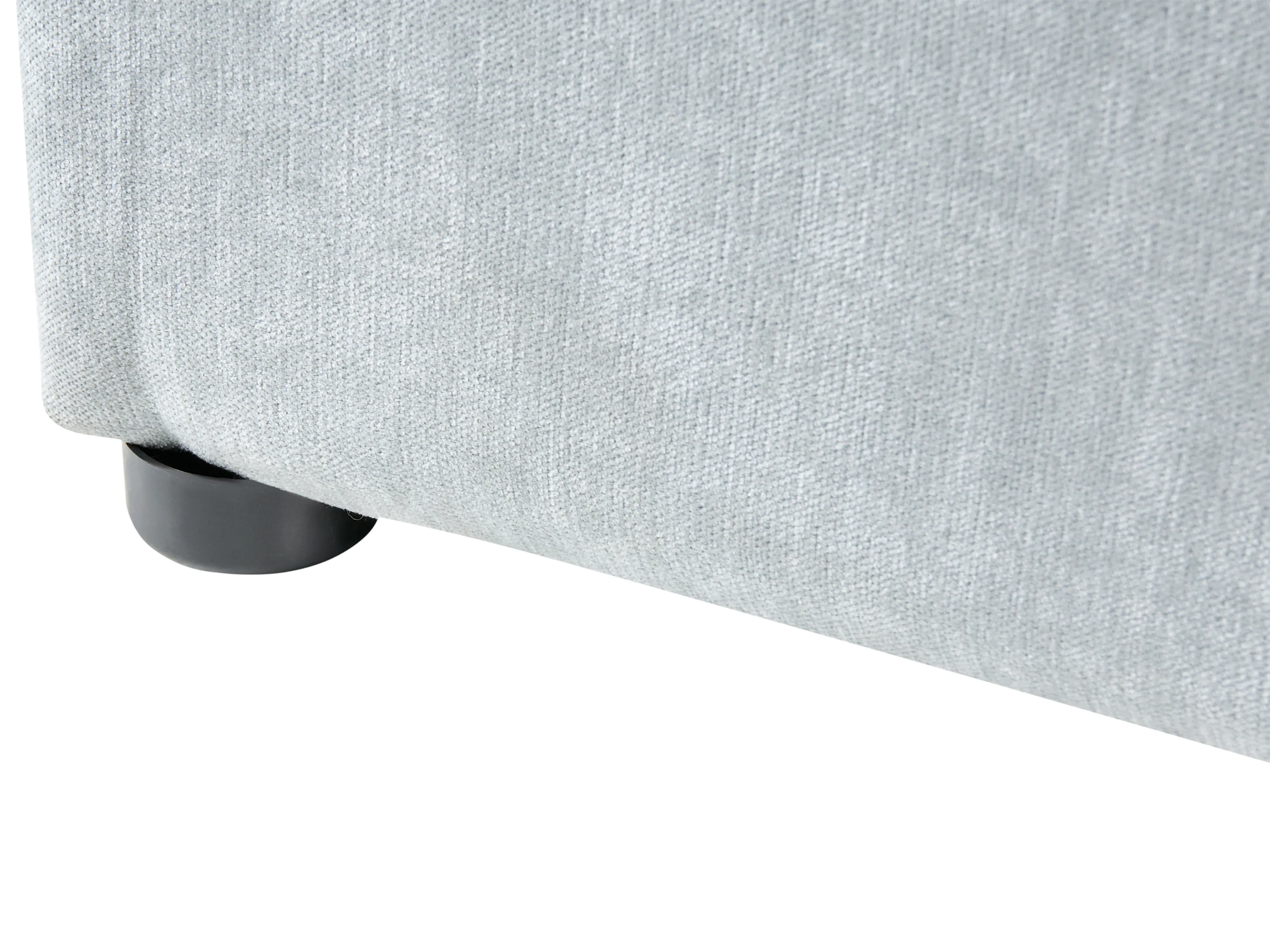 Bed met opbergruimte Chenille QUILLIEN 180 x 200 cm Lichtblauw
