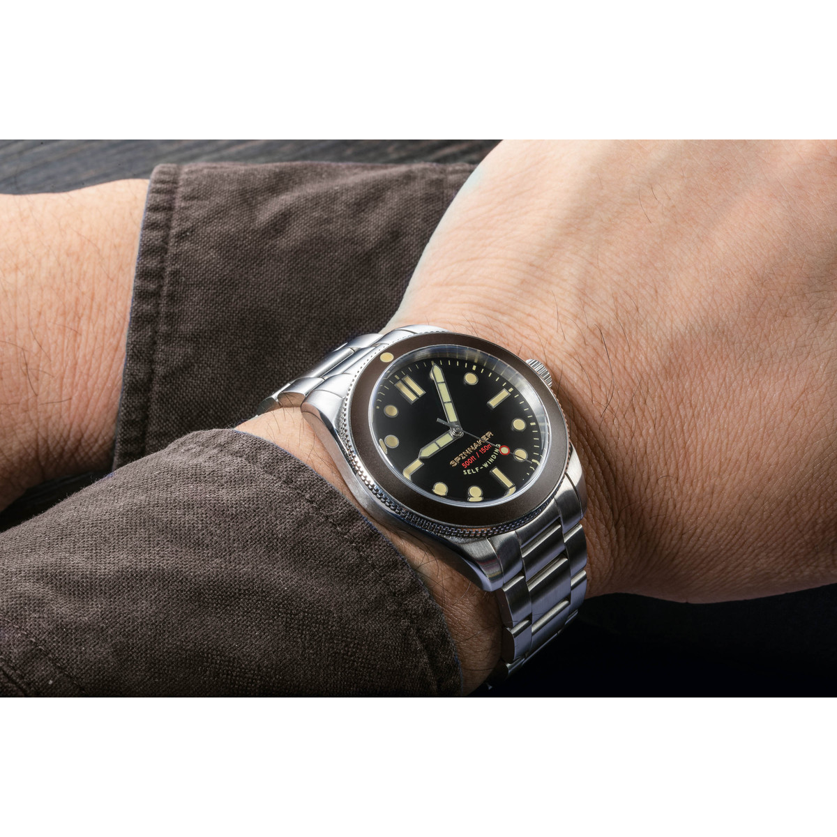 Montre coffret Spinnaker Croft homme automatique bracelet acier et nylon