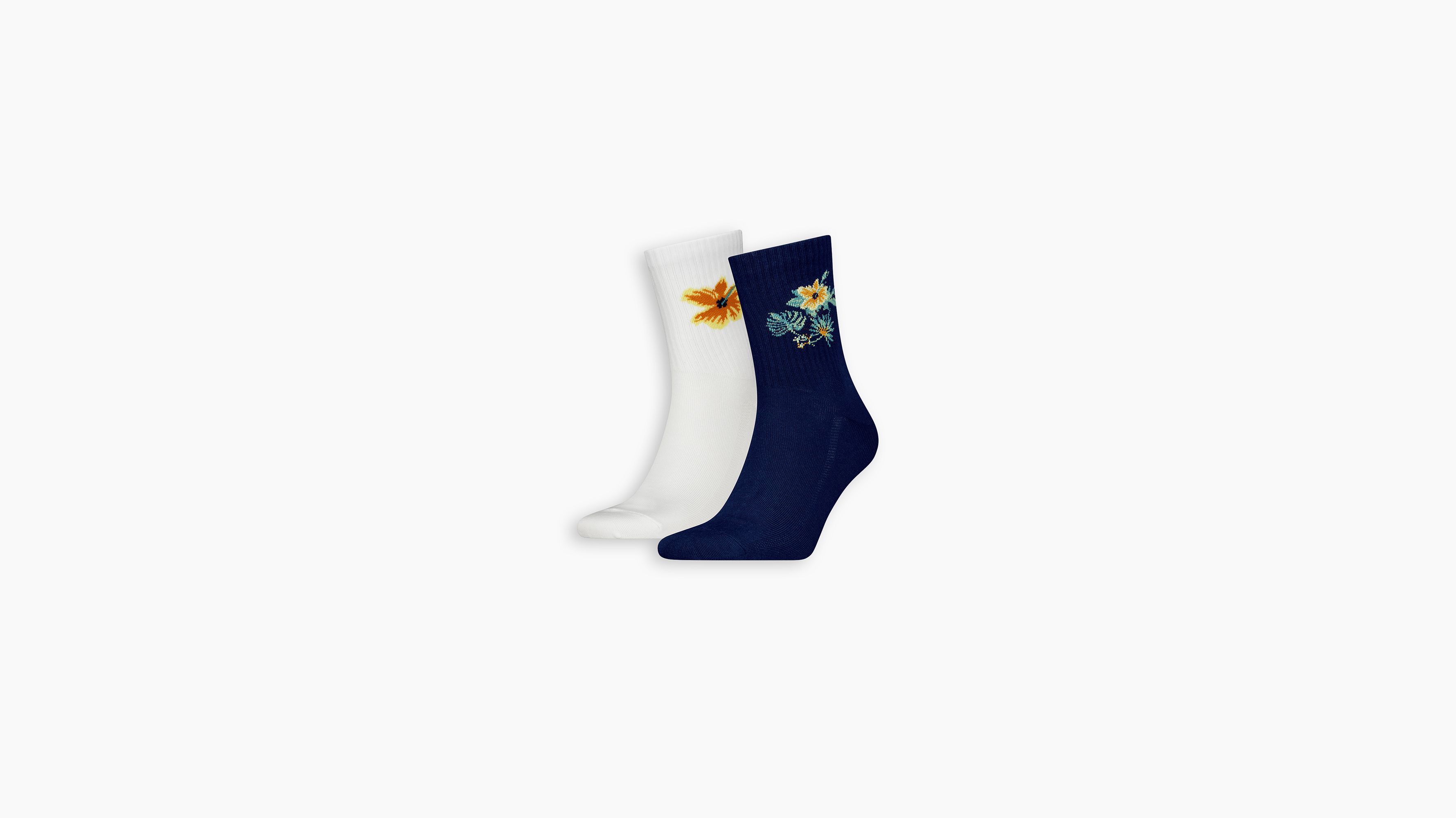 Levi's® chaussettes basses Fleur - Lot de 2 - Navy - Bleu