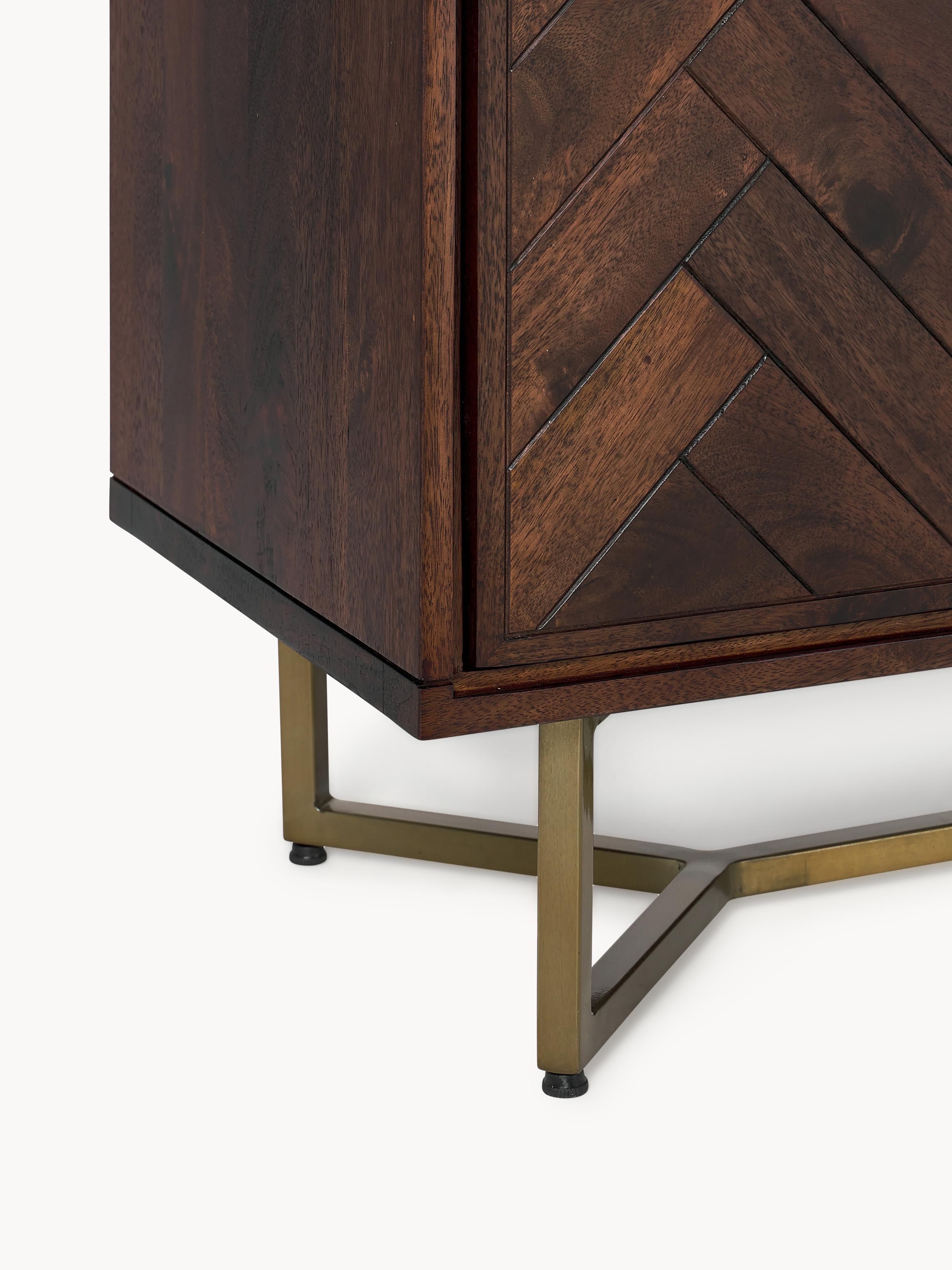 Dressoir Luca van mangohout met visgraatpatroon