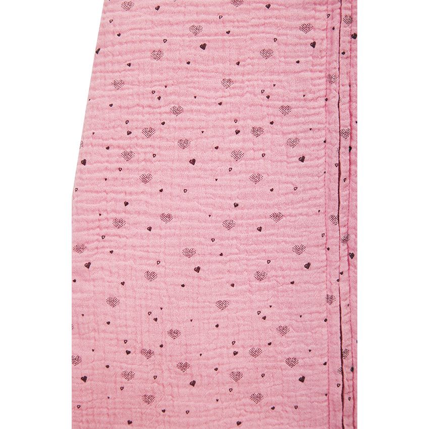 Gigoteuse TOG 2 imprimé cœurs en gaze de coton - Rose