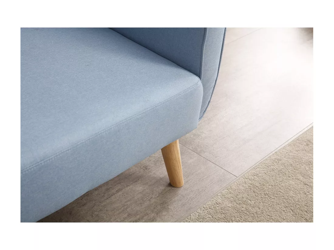 Canapé scandinave convertible 3 places bleu BERLIN
