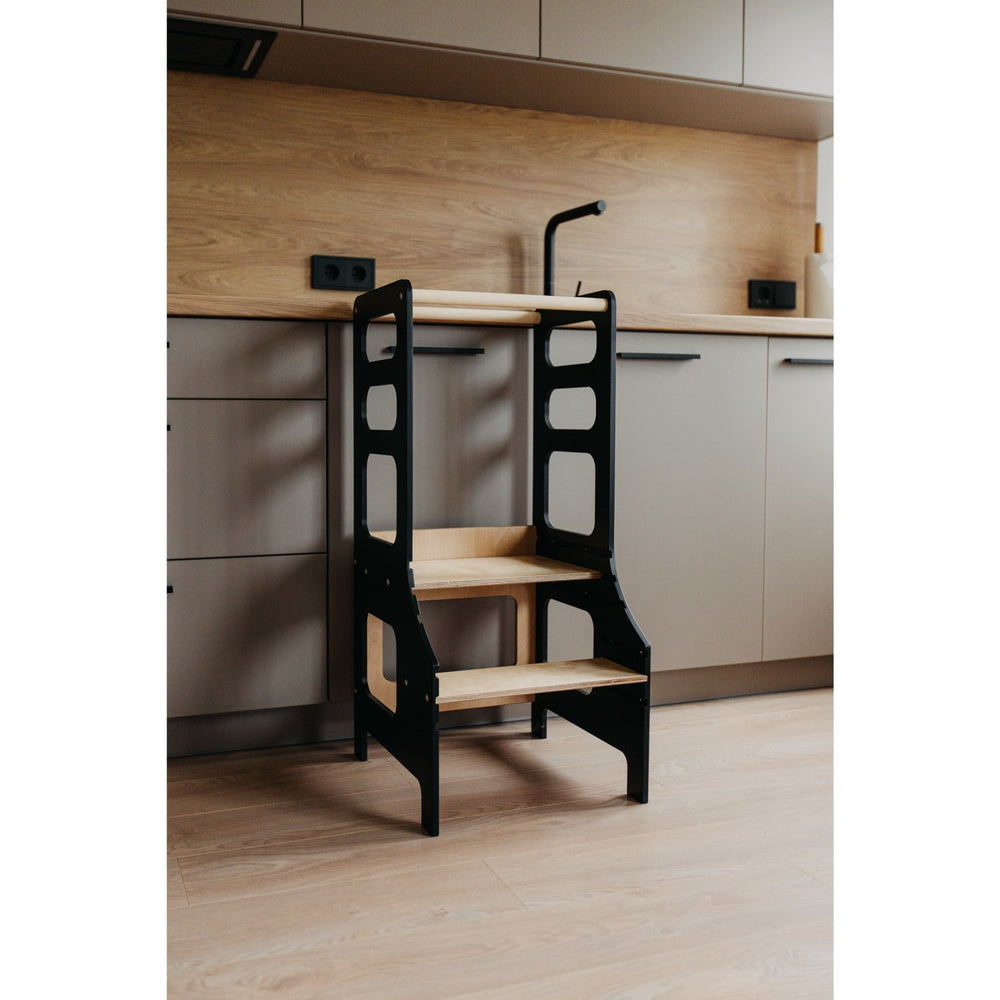 Køb Duck Woodworks Læringstårn Justerbart Black