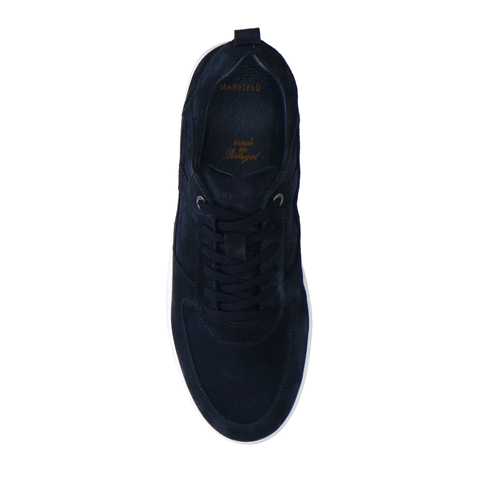 Donkerblauwe suède sneakers