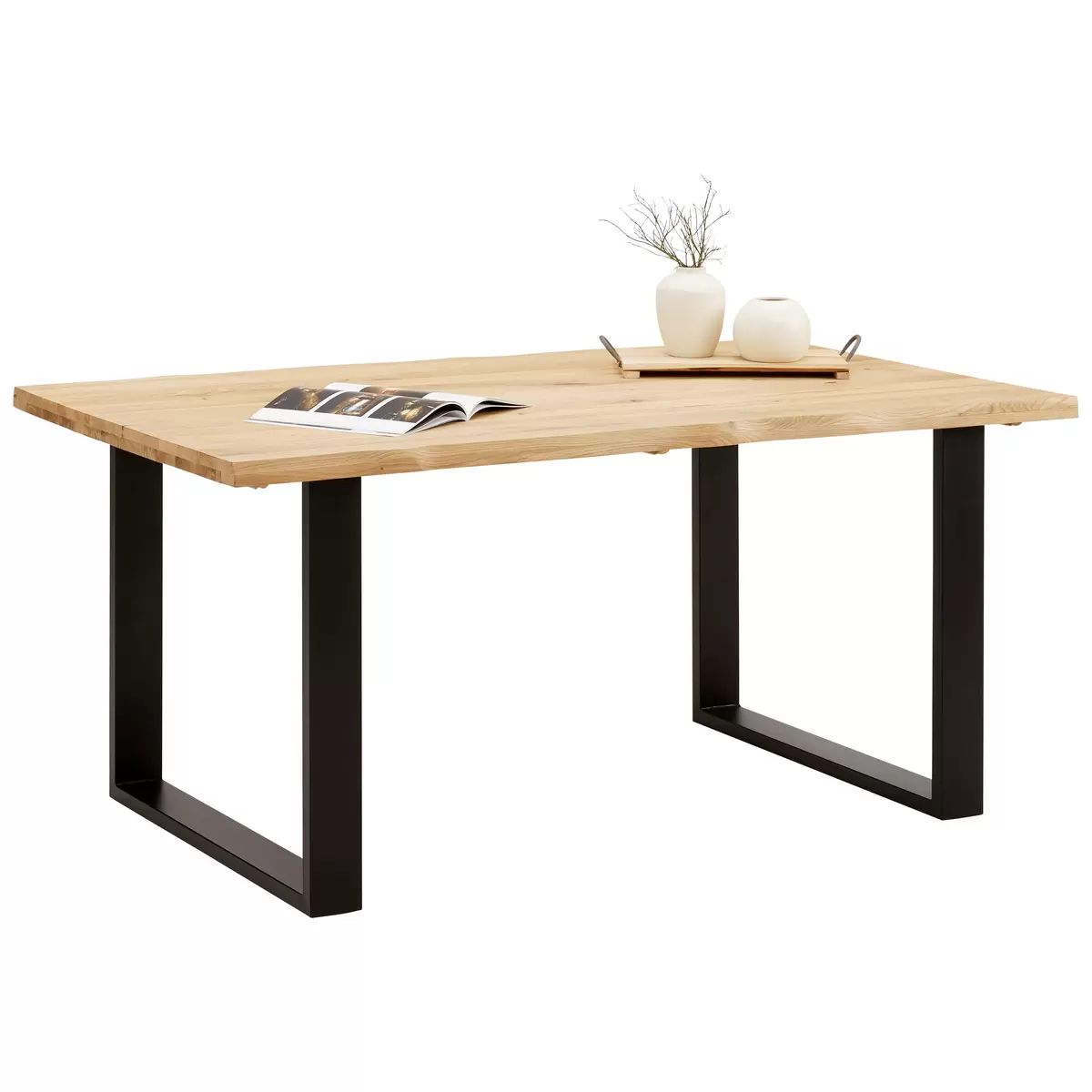 Esstisch James Wood 160 schwarz,Eiche