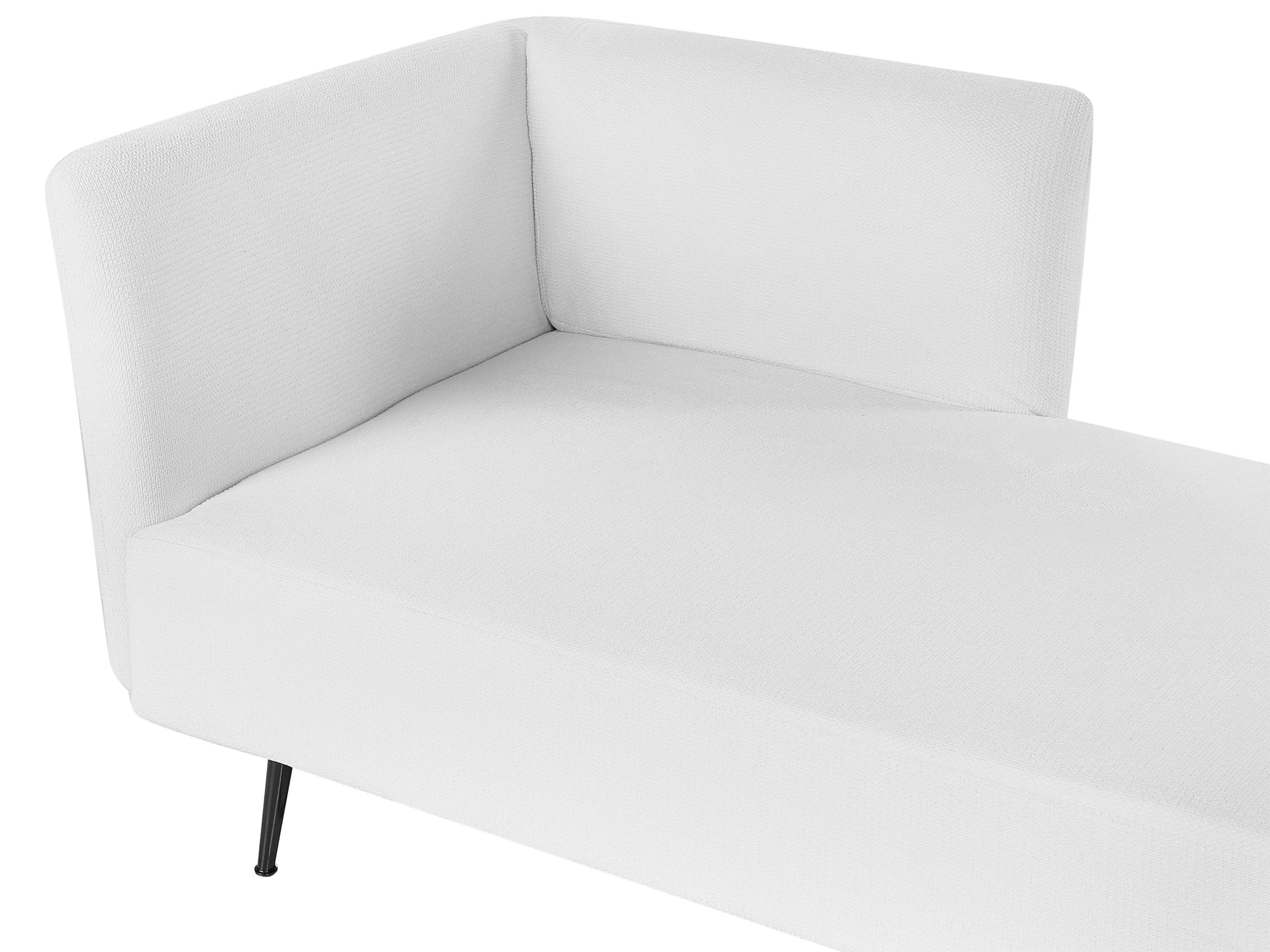 Linkszijdige chaise longue RIOM Stof Wit