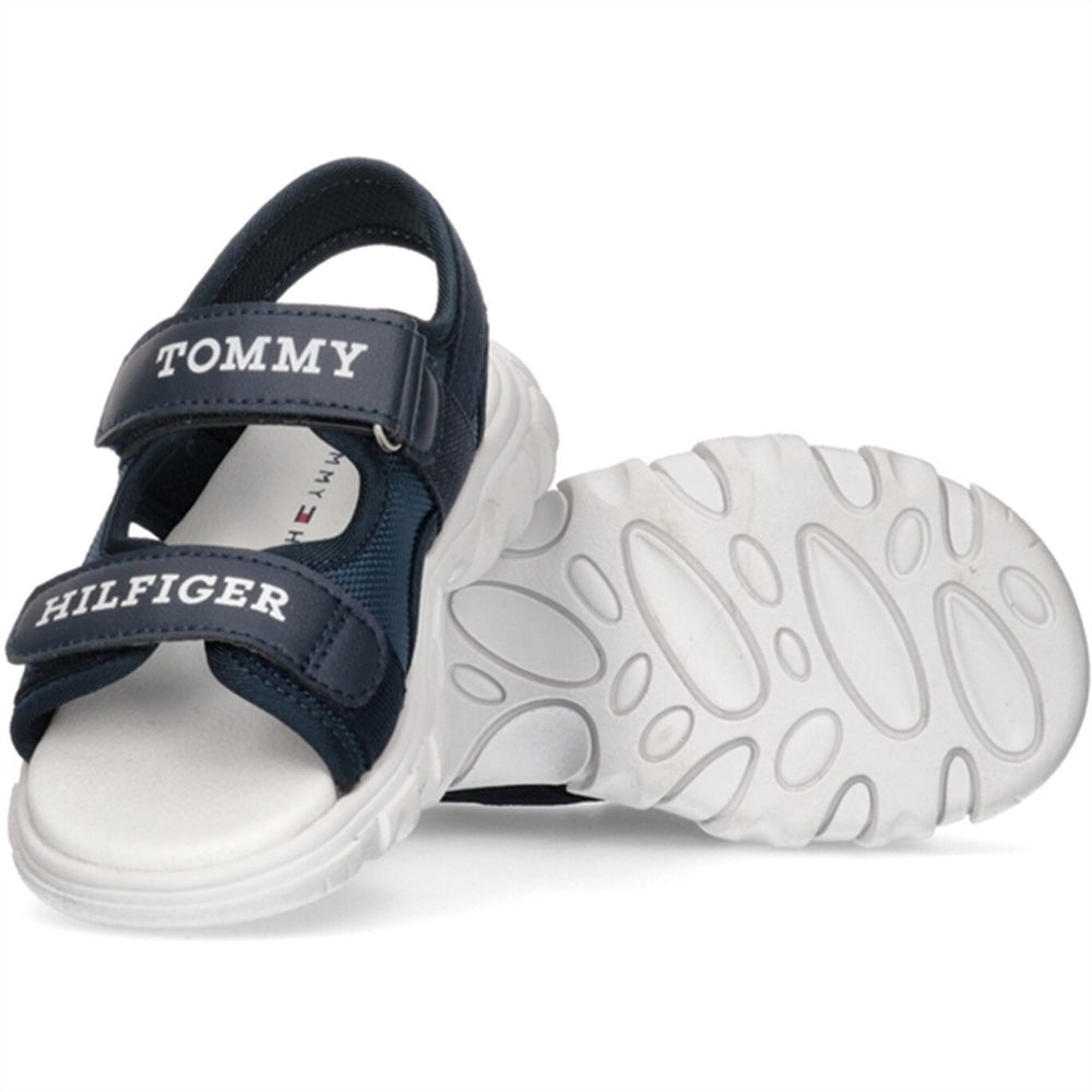 Køb Tommy Hilfiger Logo Velcro Sandal Blue