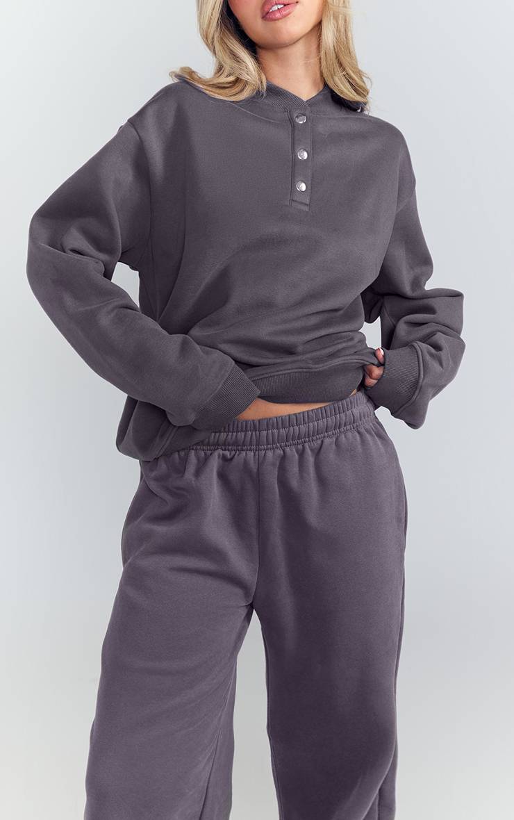 Charbon Pantalon De Jogging À Jambe Droite