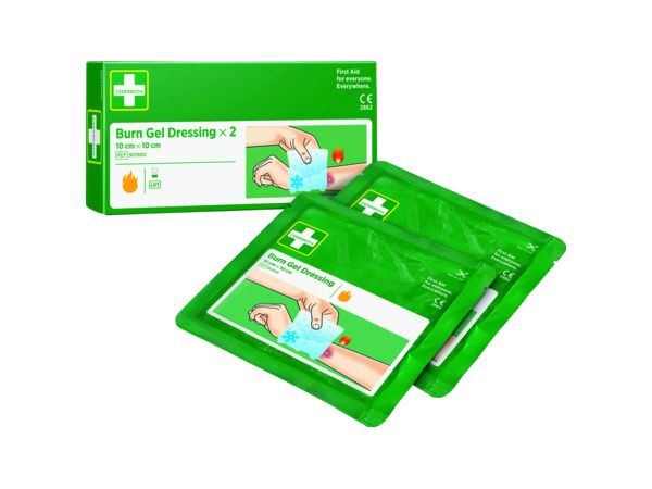 Cederroth Brandwunden Gel-Kompressen 10 x 10 cm 2 Stück Wunde-Gel für schnelle Abkühlung und Schmerzlinderung