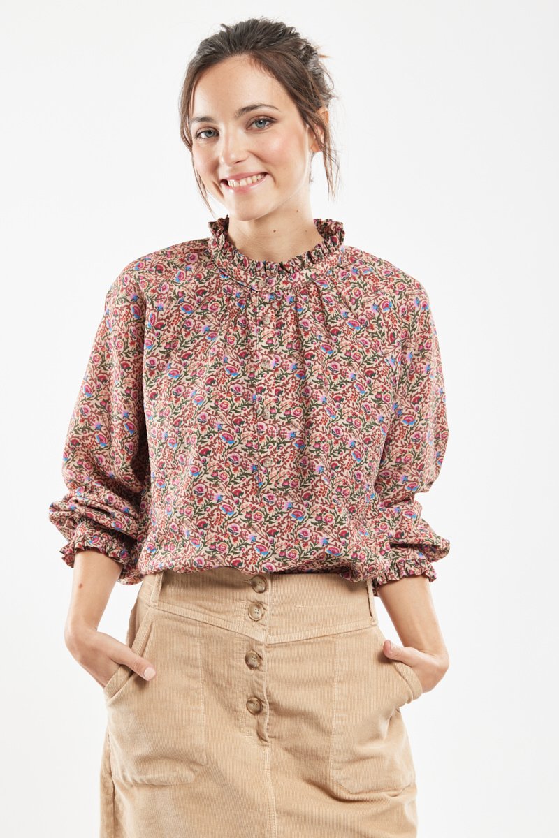Blouse fleurie CAMELIA