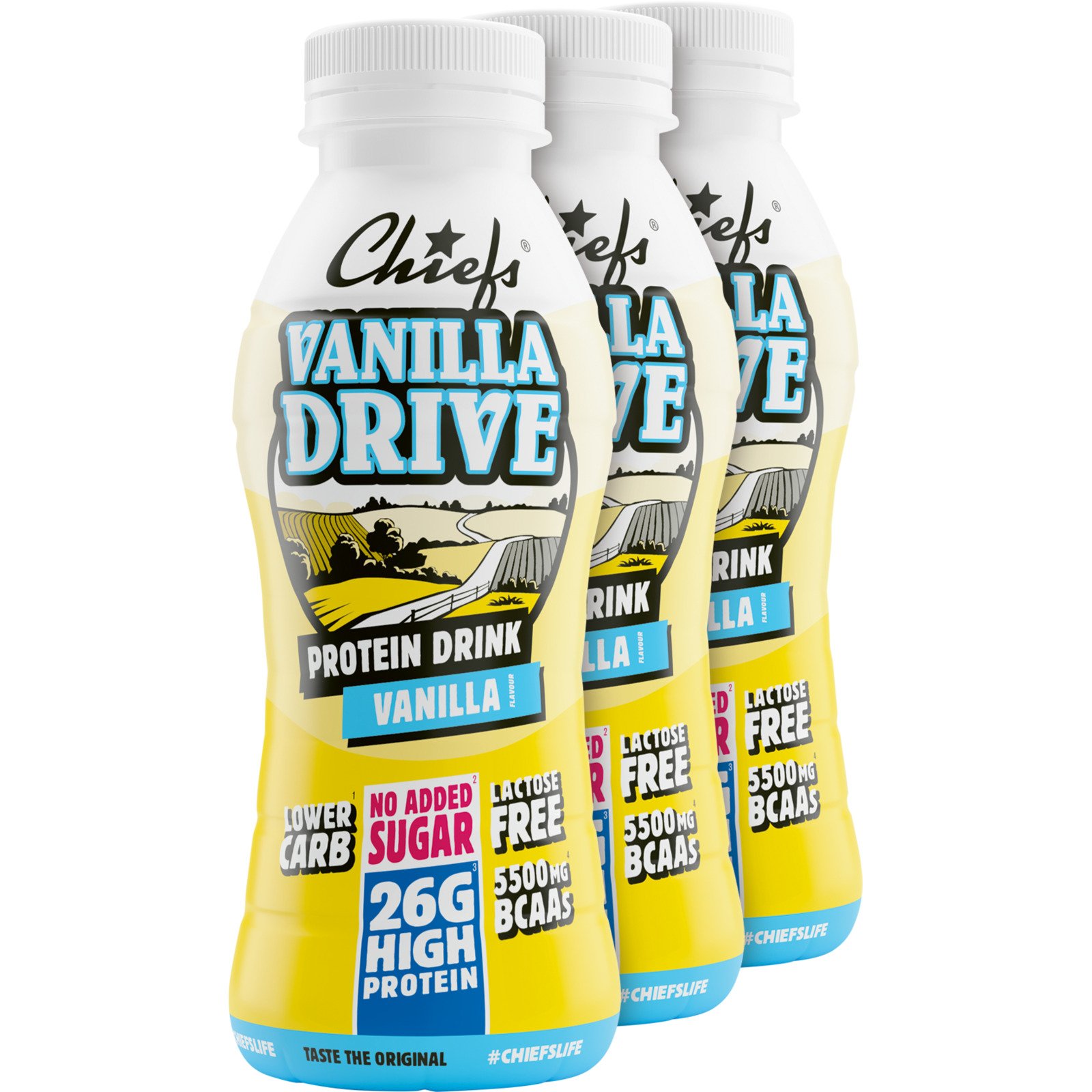 Chiefs Protein Milk Vanilla Drive 3 x 330 ml