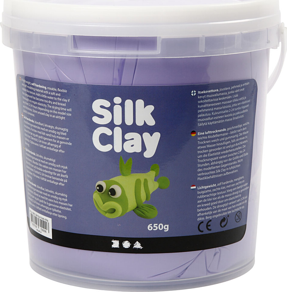 Silk Clay - Lilla - Modellervoks I Spand - 650 G