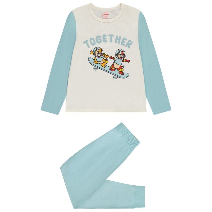 Set pyjama en jersey Tic & Tac Disney pour garçon - Bleu