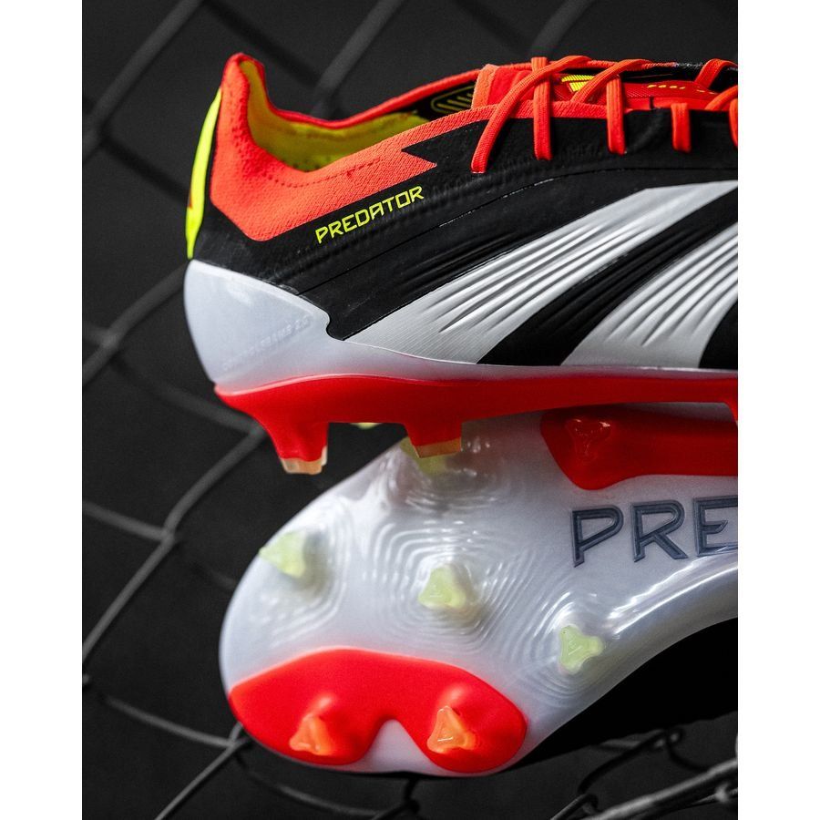 adidas Predator Elite FG Solar Energy - Noir/Blanc/Rouge