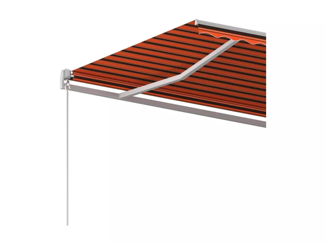 Auvent manuel rétractable 400x350 cm Orange et marron