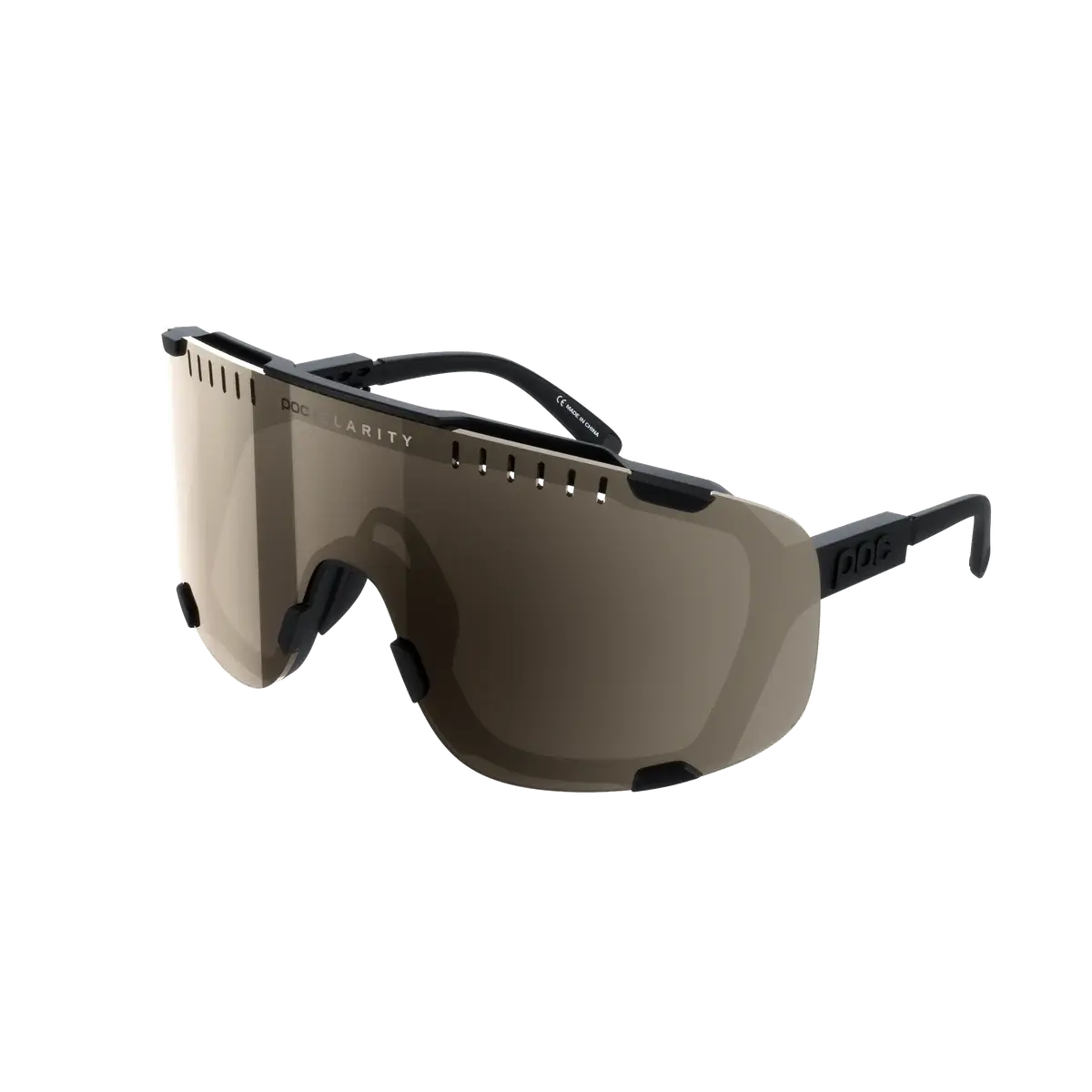 POC Devour Wide Fit Sport Zonnebril Zwart met Trail Lens Zilver