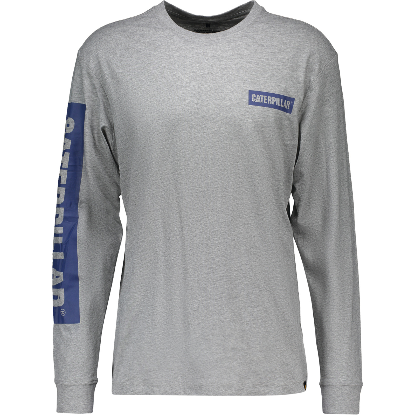 Caterpillar Herren-Langarmshirt Checker XL, hellgrau