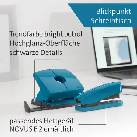 Novus 025-0654 Bürolocher B 220 COLOR ID 2.0 Petrol 20 Bl. (80 g/m²)