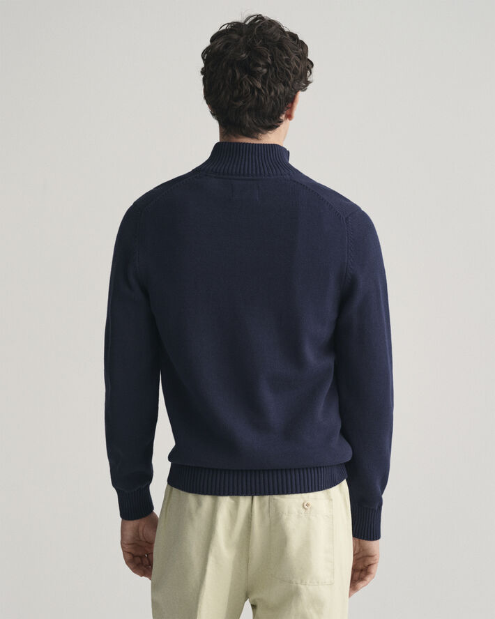 Gant CASUAL COTTON HALF ZIP Evening blue