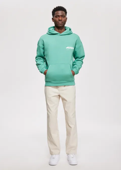 Hoodie met print team groen (GRN)