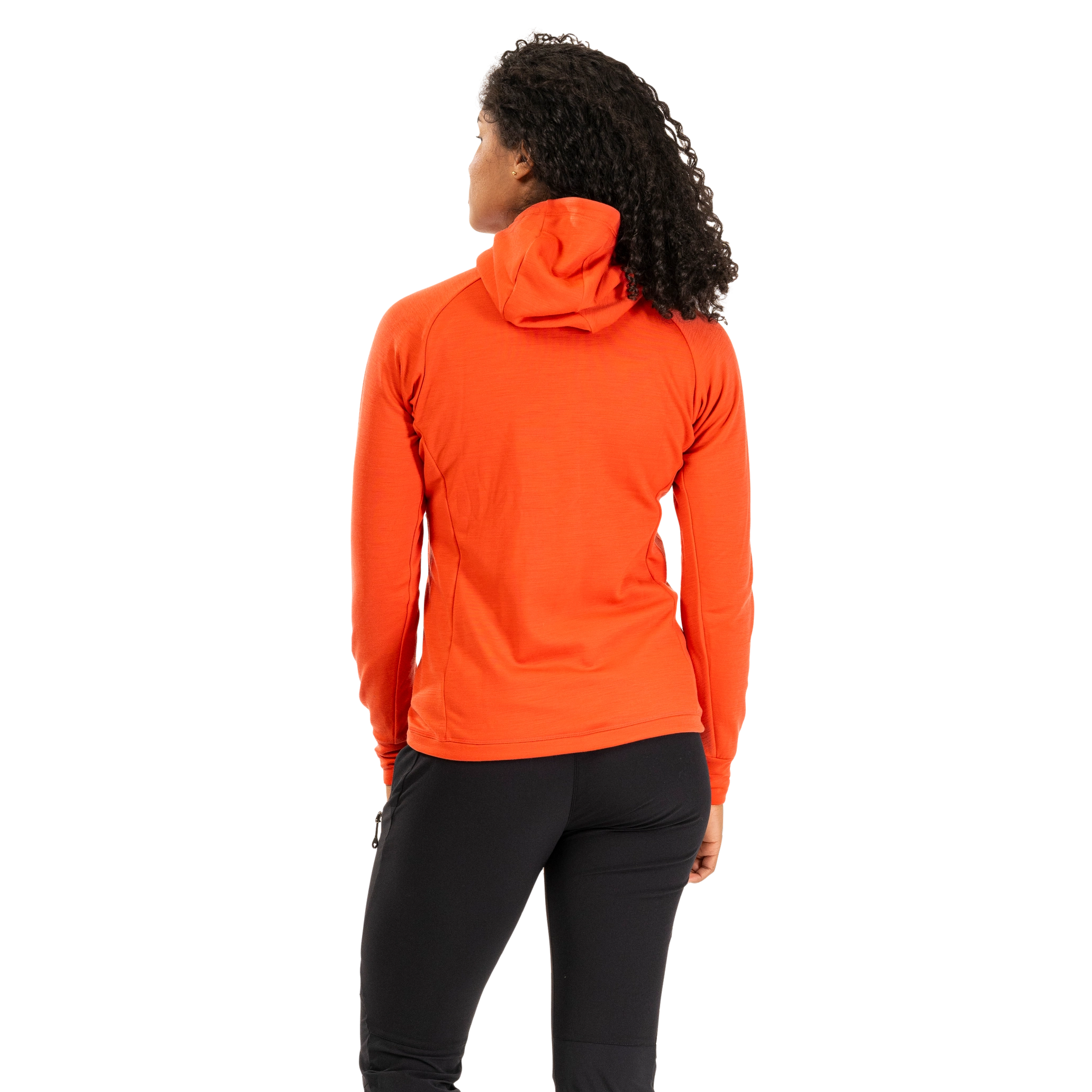 Rabot Merino Tech Midlayer Hoodie Women Peachy Red
