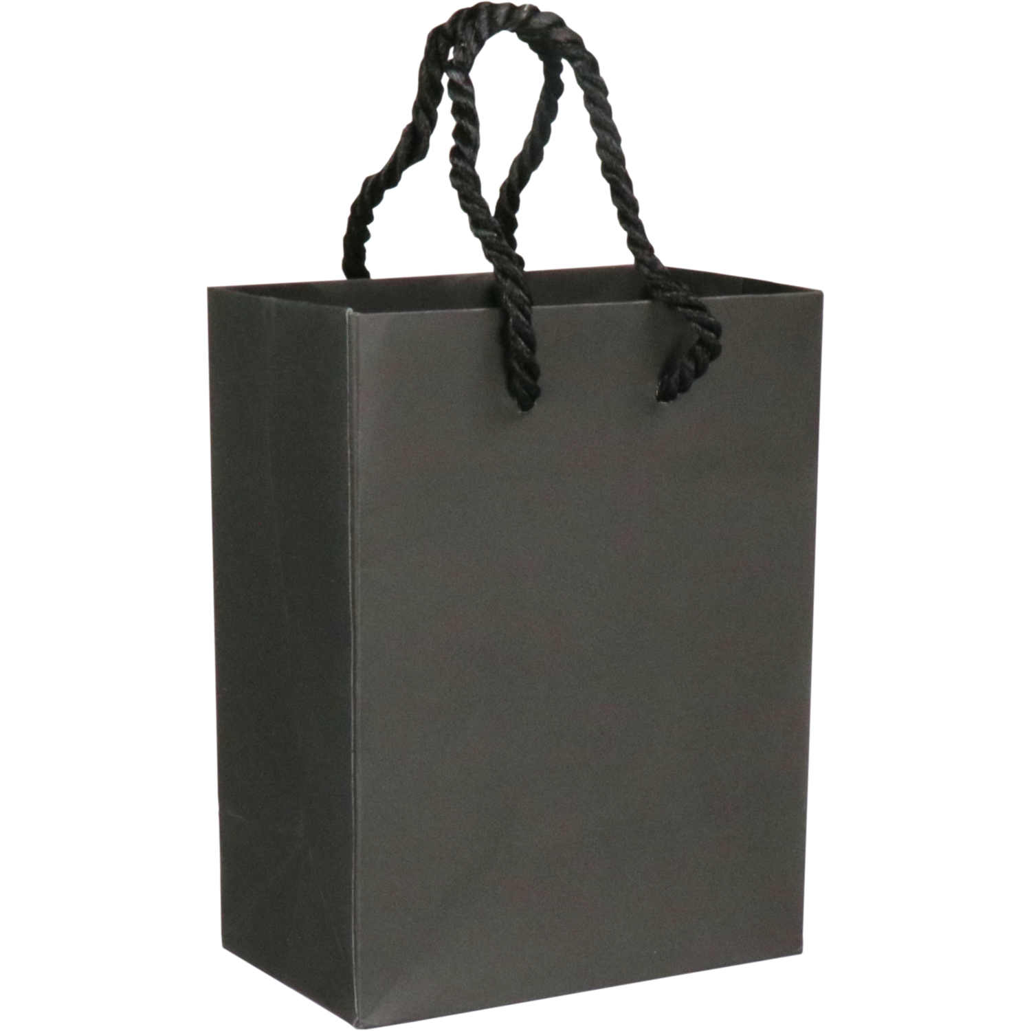 Tas, Papier, met koord, 11x 6,5x14.5cm, draagtas, zwart