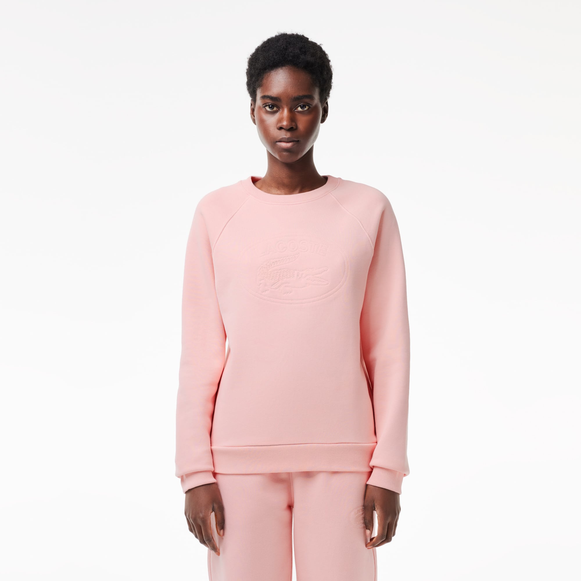 Sweatshirt Jogger relaxed fit avec broderie signature Sweatshirts - Rose - Lacoste - Femme
