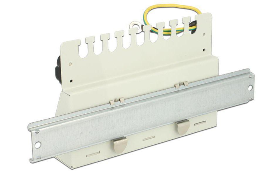 Hutschienenhalter Montageset für 8er & 12er PatchpaneleDesktop Patch Panel Halterung für Hutschienen