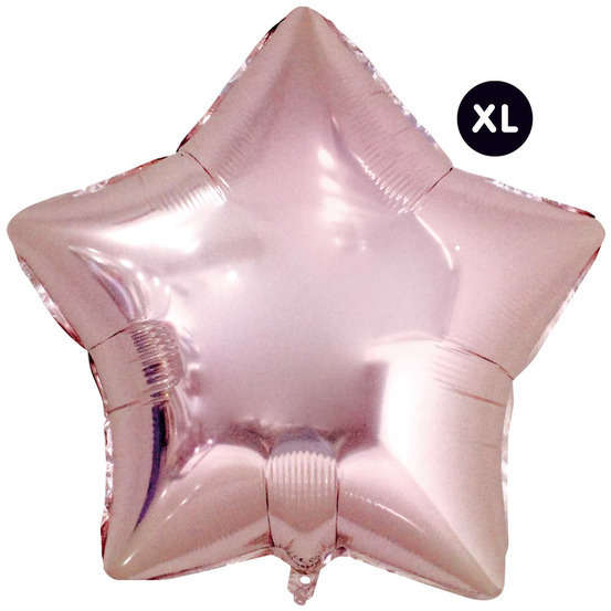 Ballon aluminium étoile rose, haut. 86 cm