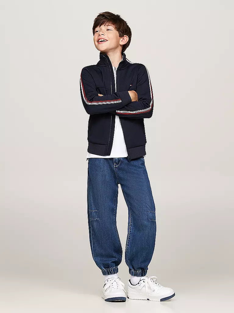 TOMMY HILFIGER Jungen Sweatjacke  dunkelblau