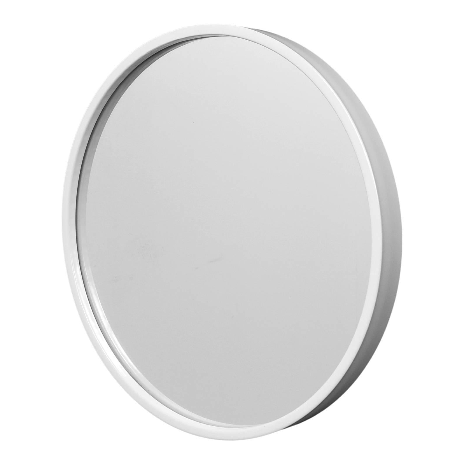 Fragix Boston wandspiegel rond - Wit - Metaal - Ã35cm