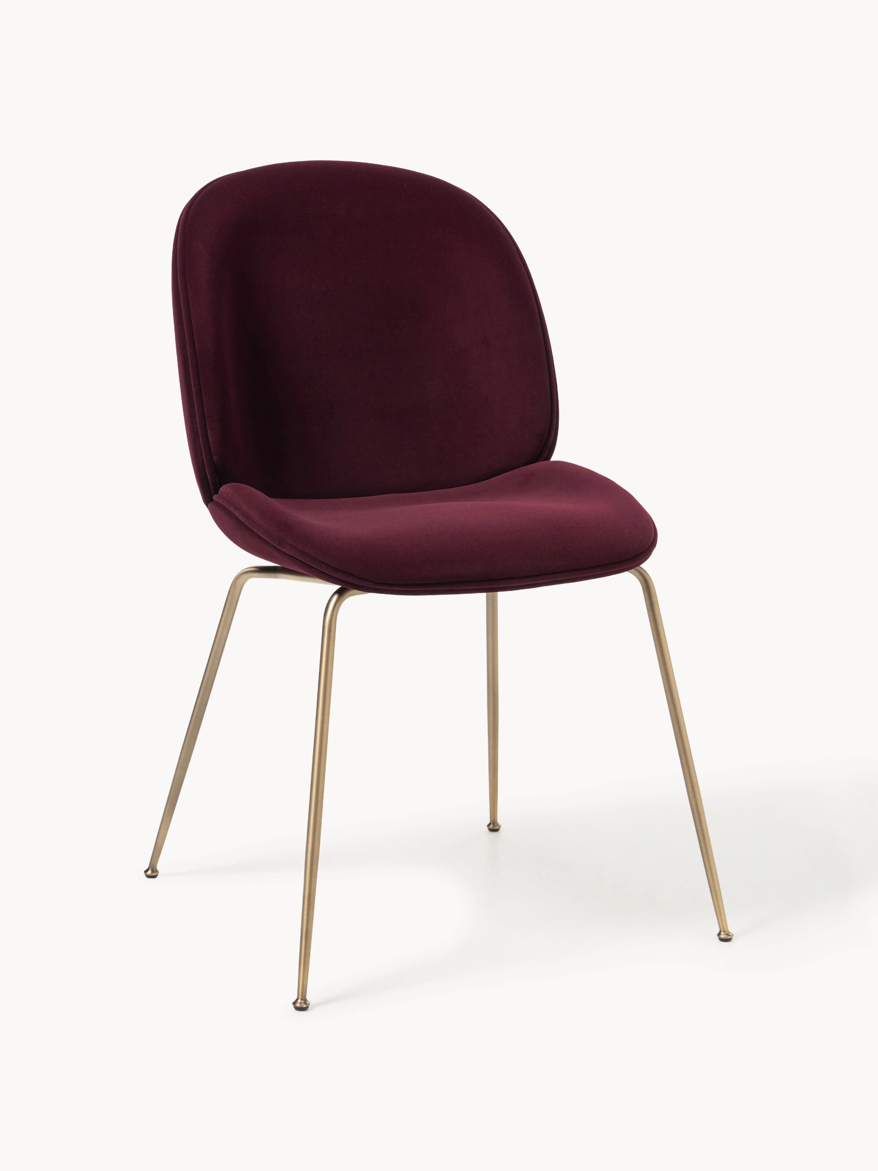 WESTWING x GUBI, Fluwelen eetkamerstoel Beetle by Delia Lachance