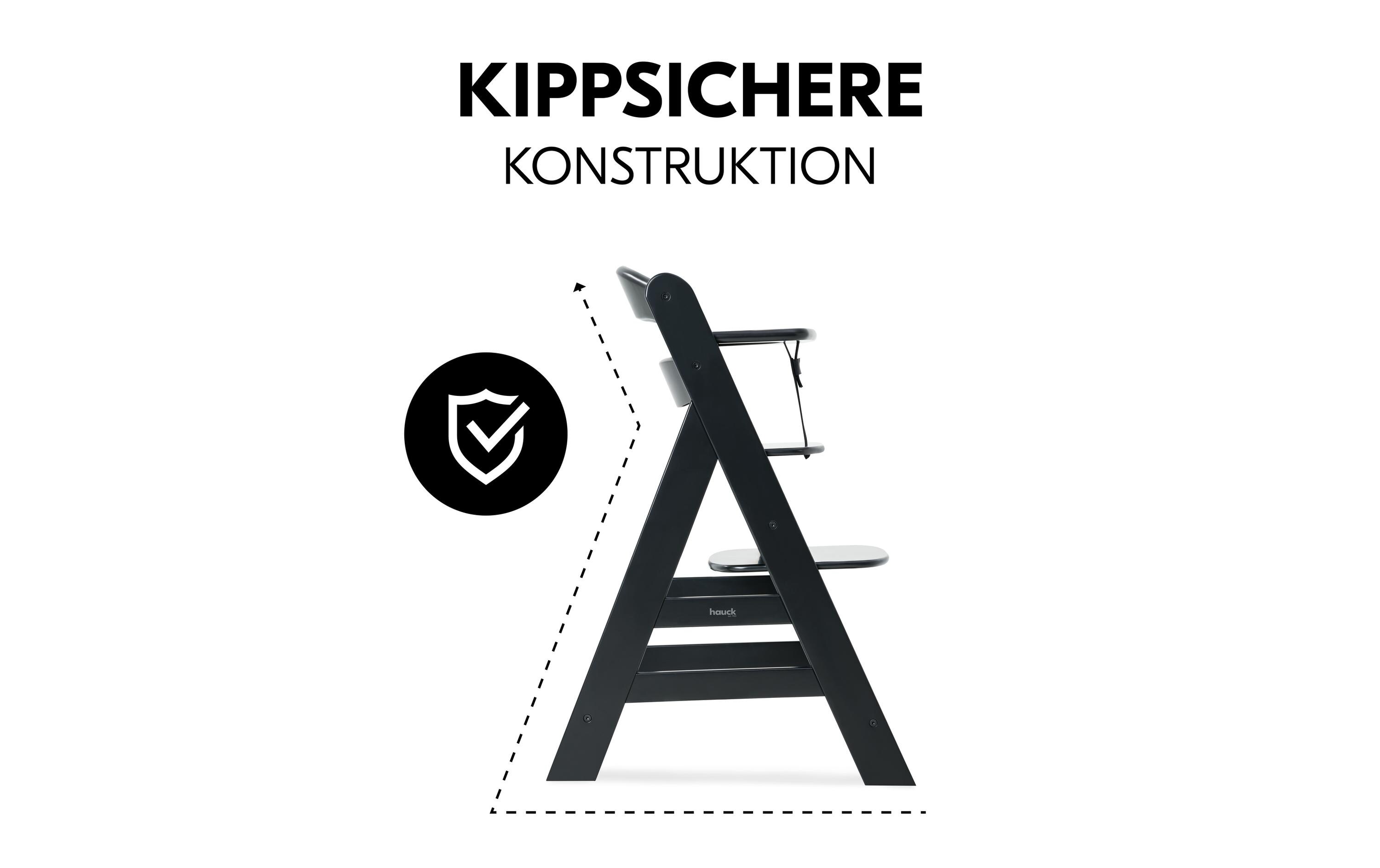 Treppenhochstuhl Alpha+ SchwarzTreppenhochstuhl Alpha+ Schwarz, ab 6 Monaten