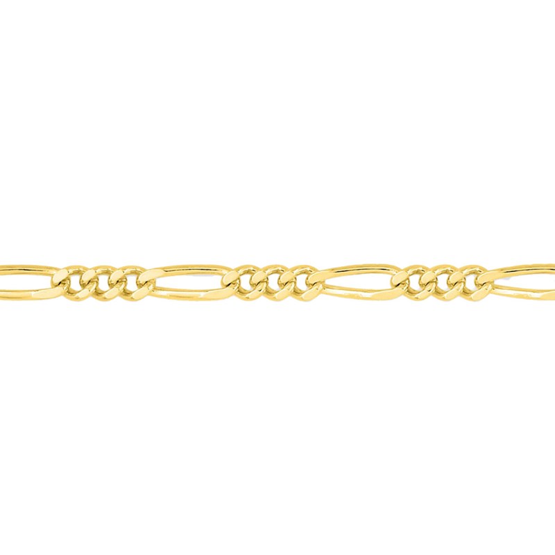 Bracelet Mixte 18 cm - Cheval Alterné - Or 18 Carats - Largeur 1.7 mm