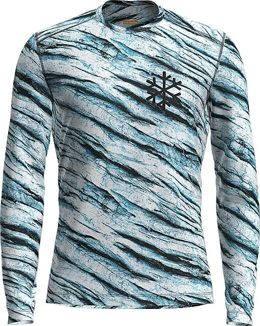 ICEBREAKER - OASIS LS CREWE POW AOP ALLOVER PRINT M
