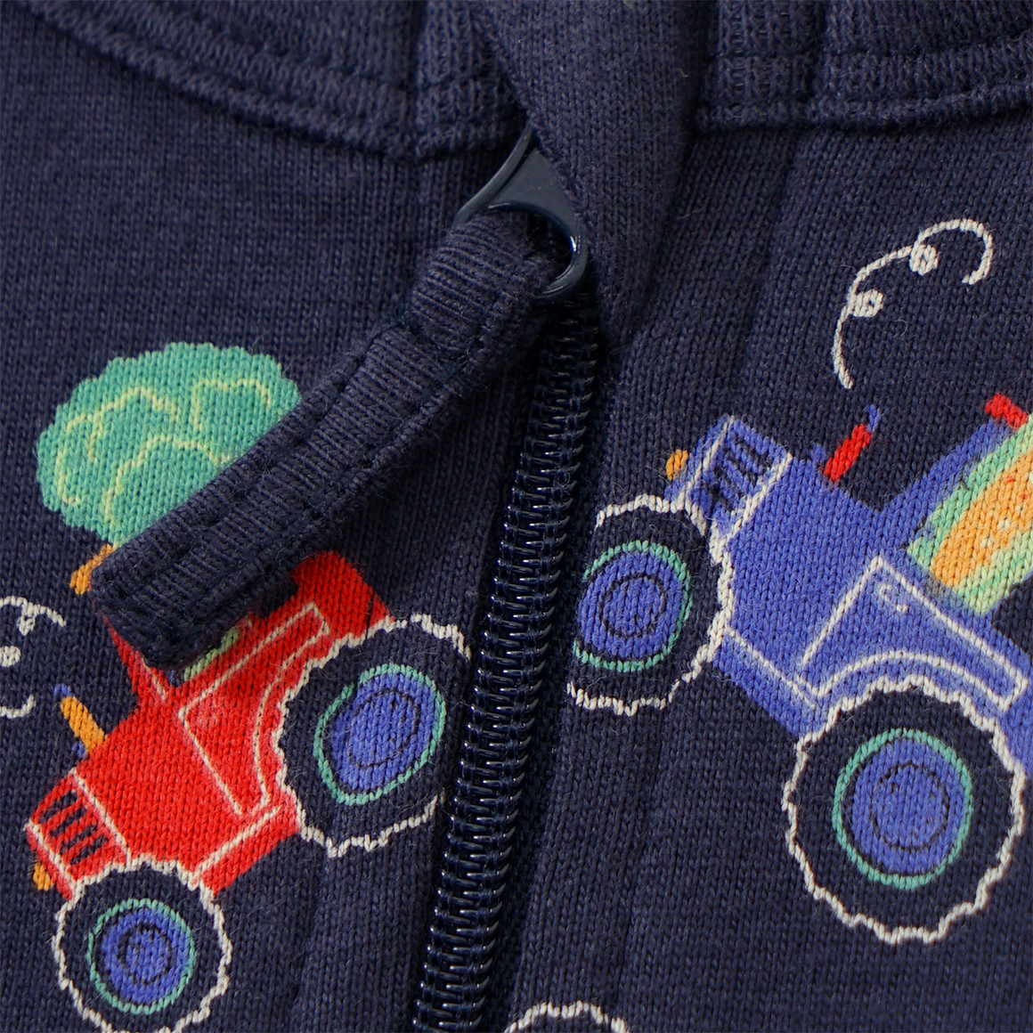 Topomini Baby Schlafanzug mit Allover-Print dunkelblau