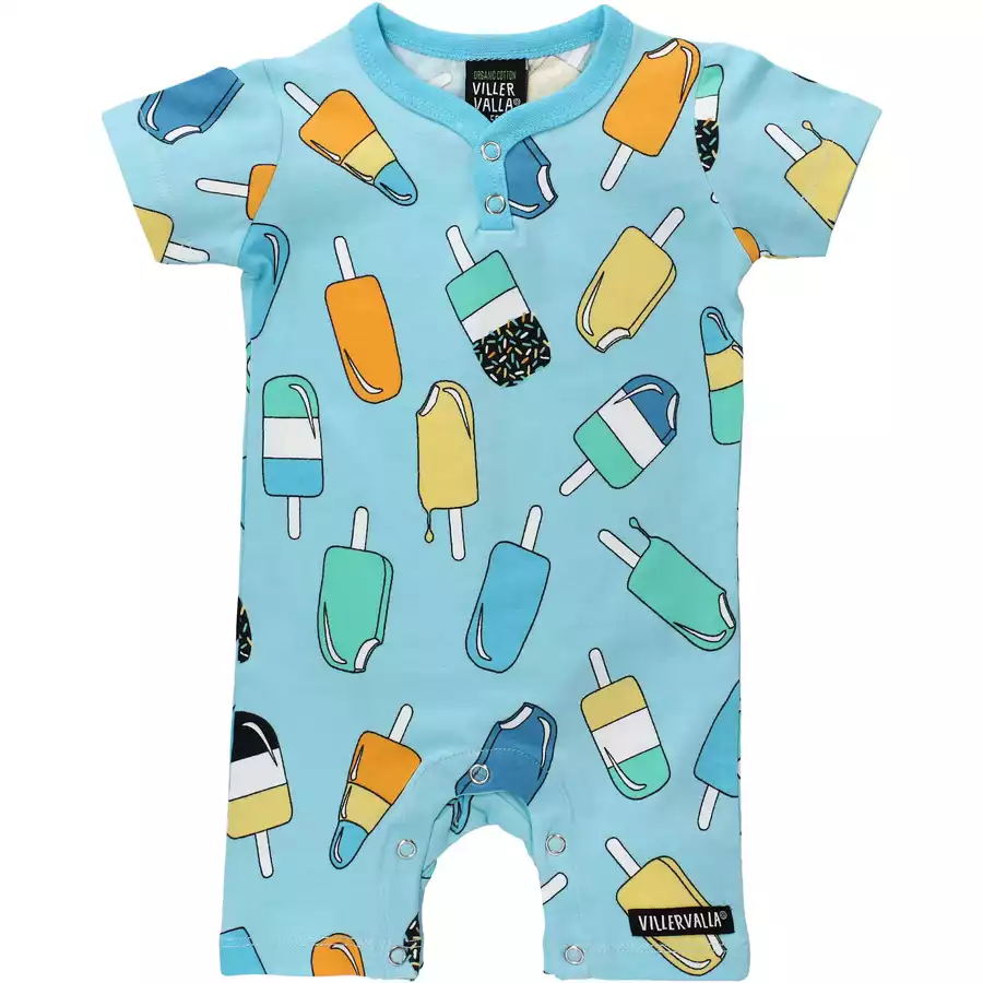 Villervalla Strampler Popsicle LGT Aruba blau